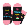 18th Birthday Gifts Socks Ideas - 18 Year Old Birthday Gifts for Teen Girls, Young Adult Gifts for 18 Year Olds