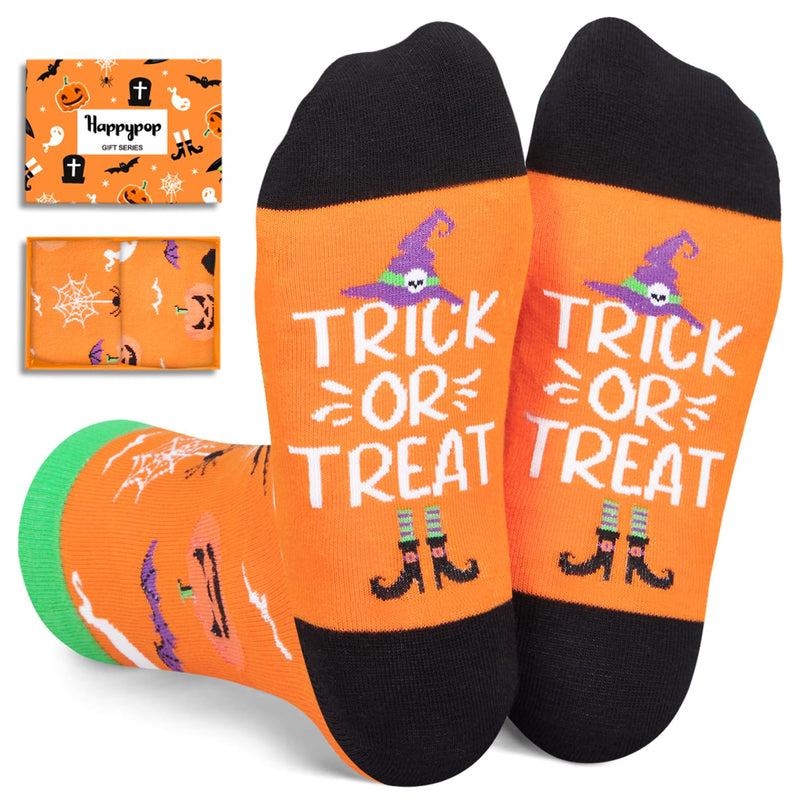 APPYPOP Halloween Socks Spooky Gifts For Boys Girls - Halloween Gifts for Kids 2-3 Years Old Witch Pumpkin Gifts