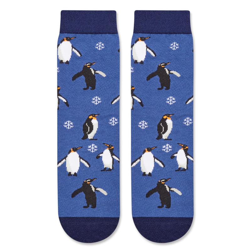 HAPPYPOP Penguin Gifts for Boys Kids - Funny Crazy Ocean Socks 7-9 Years, Penguin Socks Animal Socks