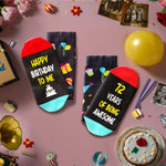 72nd Birthday Gift Ideas for Men - Socks for Older Men over 72, Best Gifts for 72 Year Old, Old Man Gifts for Men Useful