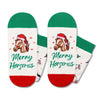 Christmas Gifts for Men Women - Green Christmas Stockings White Secret Santa Socks Xmas Stocking Stuffers for Horse Lovers Horse Gifts