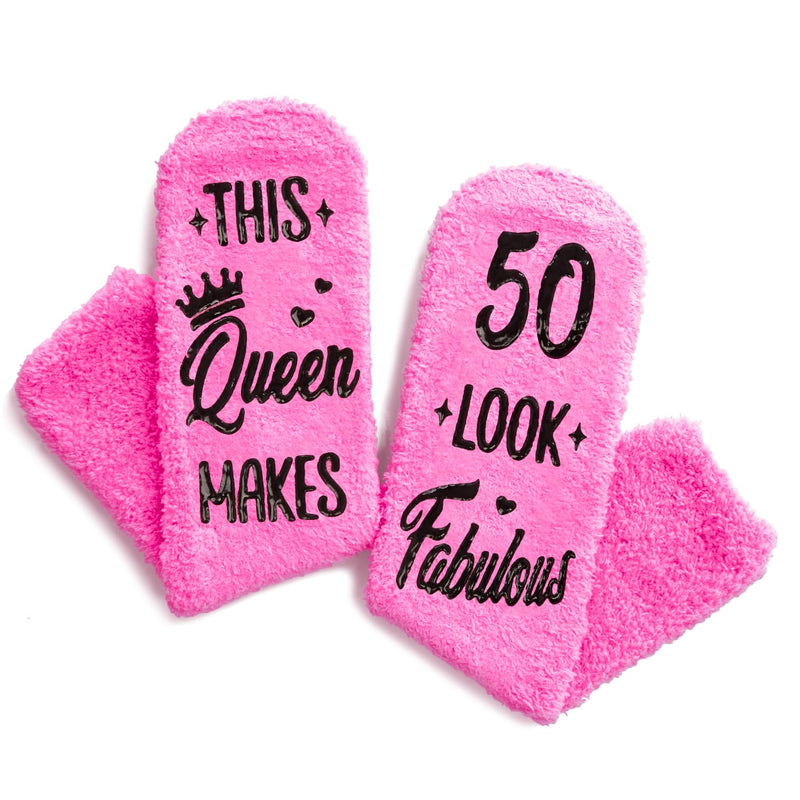 HAPPYPOP 50th Years Old Birthday Gifts for Women - Novelty Socks for 50 Year Olds, Gift Ideas for 50 Year Old Female, Best Gifts for 50 Year Old Middle Aged Woman