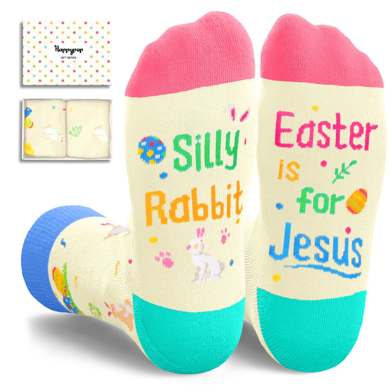 HAPPYPOP Bunny Gifts for 13-18 Year Old Kids - Bunny Gifts Ideas Socks for Girls, Easter Socks for Kids, Bunny Socks Rabbit Socks