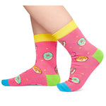 Donut Socks Girls Donut Gifts, Fun Novelty Crazy Gifts For Girls Kid, If You Can Read This Socks