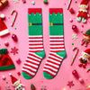 Christmas Gifts Stocking Socks For Boys Girls - Kids Knee High Christmas Socks Elf Socks