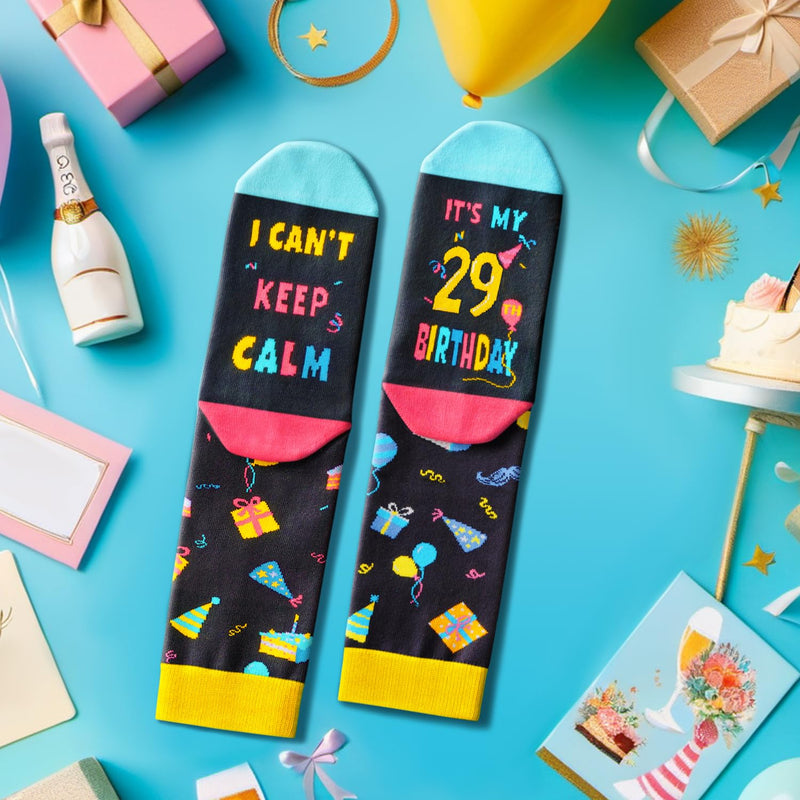 29th Birthday Gifts Socks for 29 Year Old Female Male, Gifts for 29 Year Old Women Men, 29 Year Old Girl Boy Gifts Ideas