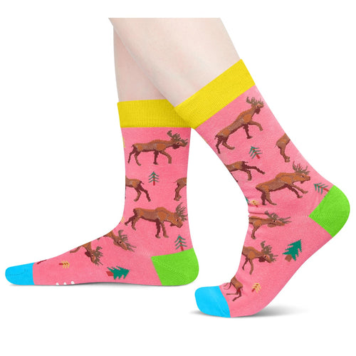 Moose Gifts for Moose Lovers - Funny Moose Socks for Women, Funny Moose Gifts for Teen Girls