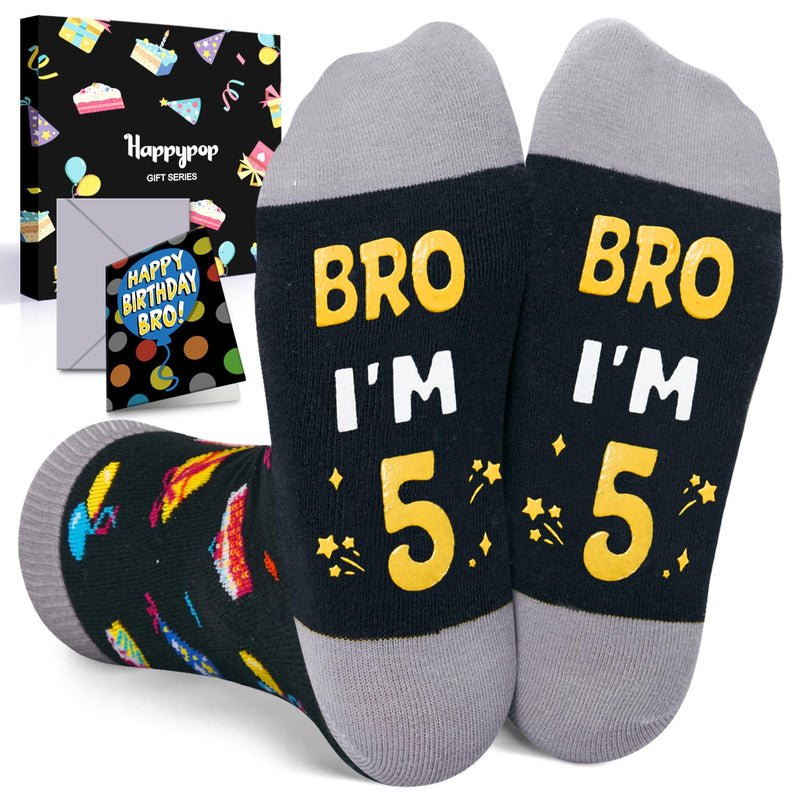 5th Birthday Gifts Ideas for Boys - Socks for Toddlers 5t, Gifts for Five Year Olds, Presents for 5 Year Old Boys, Happy Birthday Gift Box with Greeting Card