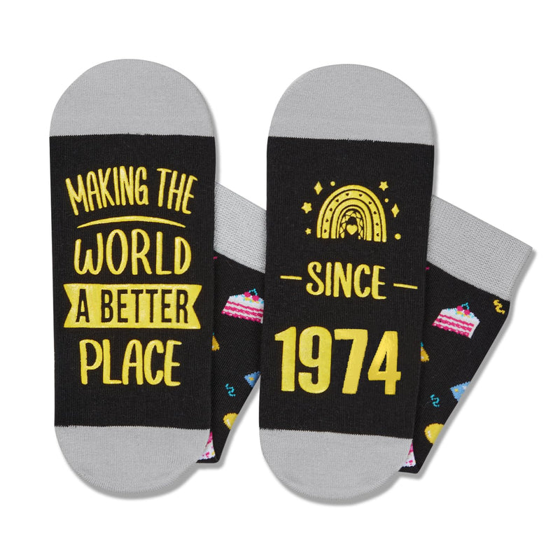 50th Birthday Socks Gifts Ideas - 1974 Birthday Gifts for Older Men Senior Citizen, Best Gifts for 50 Year Old Elderly Parents