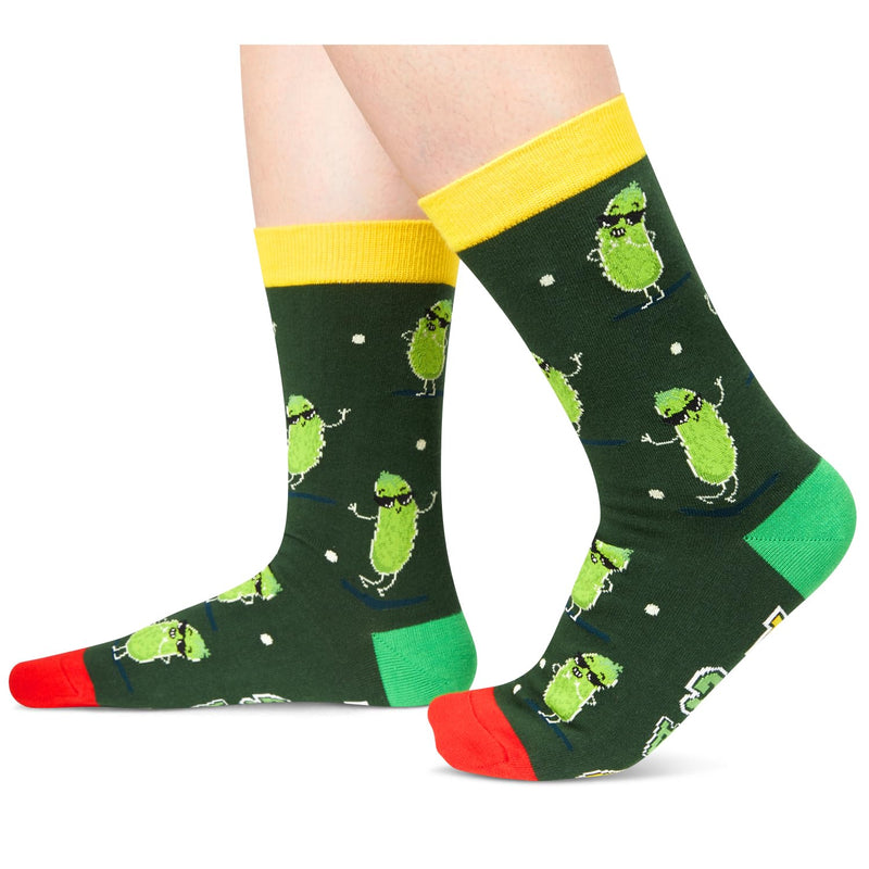 Pickle Gifts Pickle Socks Mens Women - Pun Punny Gag Gifts, 2 Pack