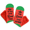 Retirement Gifts Ideas Socks for Women - Retired Socks Fuzzy Socks, Retirement Gifts for Women Men, Retired Queen Gifts