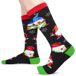 Christmas Gifts Stocking Socks for Girls - Gnome Knee High Christmas Socks for Kids, Gnome Gifts for Preteen 2-3 Years