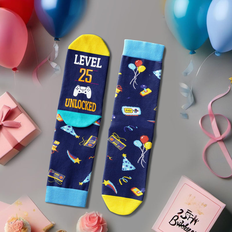 25th Birthday Gifts Socks Ideas - Socks for 25 Year Olds Women Men, Best Gifts for 25 Year Olds, 25th Birthday Socks