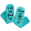 Fuzzy Tea Socks for Women, Funny Crazy Tea Gifts for Tea Lovers Tea Drinkers, Tea Gifts for Her Teen Girls Students