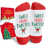 Christmas Gifts Stocking Socks For Men Women - Secret Santa Socks Xmas Stocking Stuffers For Dad Mom Teens, Candy Cane Claf Socks