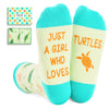 Animal Lover Gifts for Women Girls - Funny Frog Turtle Socks, Dolphin Dinosaur Christmas Gifts