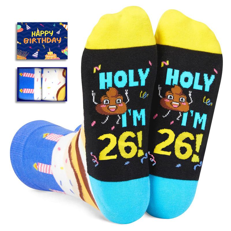 26th Birthday Gifts for Her Him, Gifts for 26 Year Old Women Men, Best Cool 26th Birthday Gifts Socks for Male Female