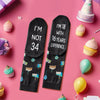 34th Years Old Birthday Gifts for Men - Socks for 34 Year Olds, 34th Birthday Socks, Gift Ideas for 34 Year Old Man Woman