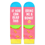 Donut Socks Girls Donut Gifts, Fun Novelty Crazy Gifts For Girls Kid, If You Can Read This Socks