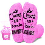 September October Birthday Gifts Ideas - Birthday Socks Presents, Gifts for Women Female Queen