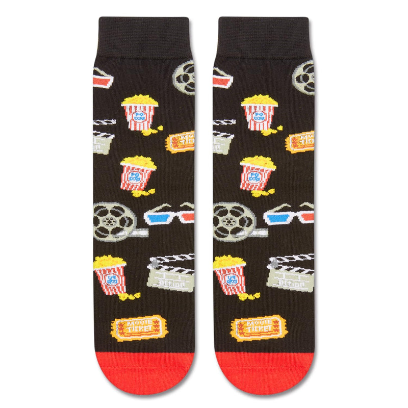 HAPPYPOP Movie Gifts for Movie Lovers Boys - Movie Themed Gifts, Movie Buff Gifts, Movie Socks Popcorn Socks, Movie Night Gifts Bpys