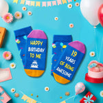 19th Birthday Gift Ideas Socks - 19th Birthday Presents Socks for 19 Year Old Boys Girls, Gift Ideas for 19 Year Old Female Male