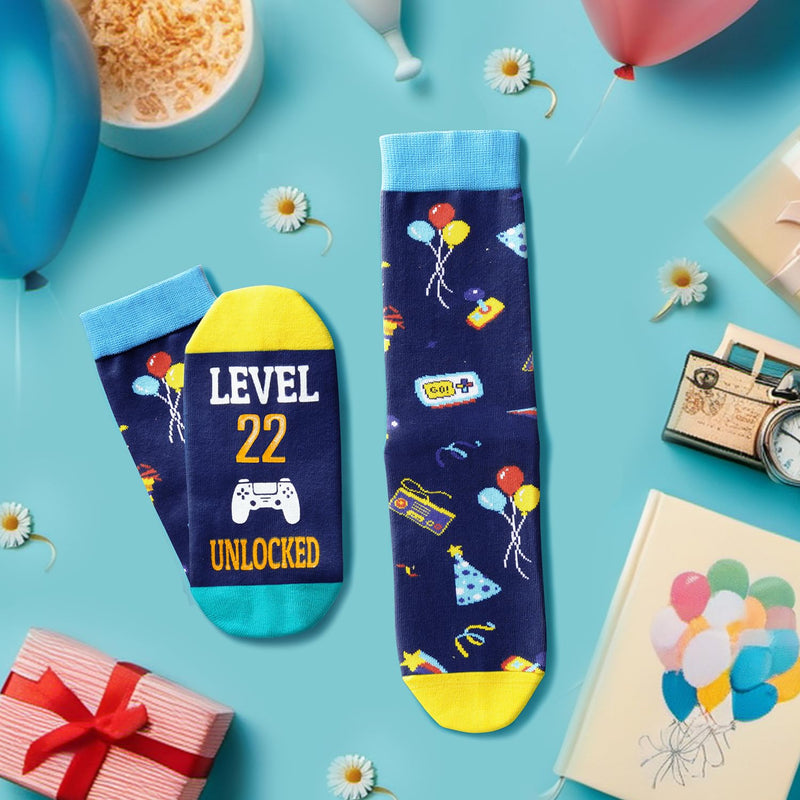 22nd Birthday Gifts Socks Ideas - Socks for 22 Year Olds Women Men, Best Gifts for 22 Year Olds, 22nd Birthday Socks