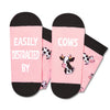 HAPPYPOP Funny Cow Socks Men Women Teens - Cow Print Stuff Novelty Cow Gifts Cow Themed Gifts for Cow Lovers Cow Stocking