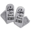 Birthday Gifts for Men Women, Legends Are Born In October Gifts, Novelty Birthday Gifts for Him Her, Best Birthday Socks