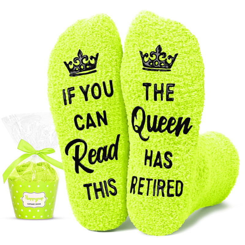 Retirement Gifts Socks Ideas for Women - Retired Gifts Female, Funny Retirement Socks for Women Retired Socks Fuzzy Socks