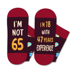 65th Years Old Birthday Gifts for Men - Socks for 65 Year Olds, Gift Ideas for 65 Year Old Man Woman, 65th Birthday Socks