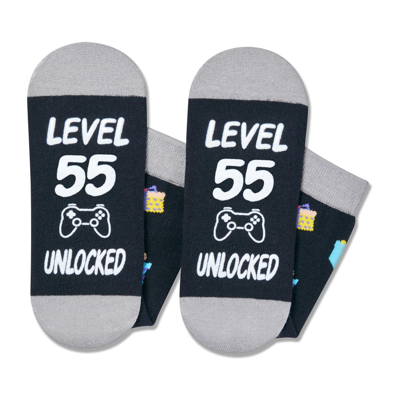 55th Birthday Gift Ideas Socks - 55th Birthday Socks, Best Gifts for 55 Year Old Middle Aged Man Woman, 55th Birthday Gifts for Him Her