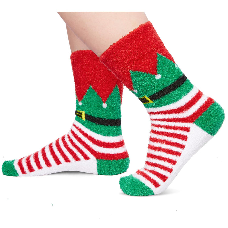 Christmas Gifts for 4-6 years old Kids - Little Elf Socks Secret Santa Stocking Stuffers Boys Girls with Greeting Card