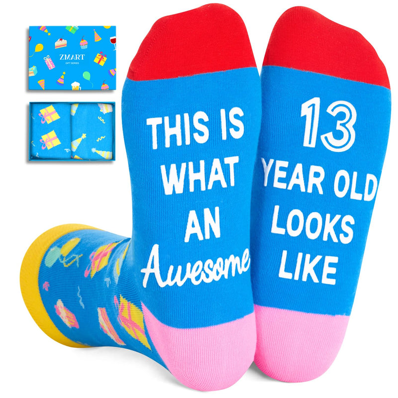 13th Birthday Gifts for Boys Girls, 13 Year Old Boy Girl Birthday Gift Ideas, Happy 13th Birthday Gifts Birthday Socks for Teen Boys Girls