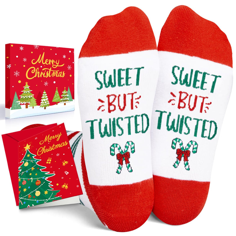 Christmas Gifts Socks For Boys Girls - Secret Santa Candy Socks Stocking Stuffers for Kids 7-9 Years