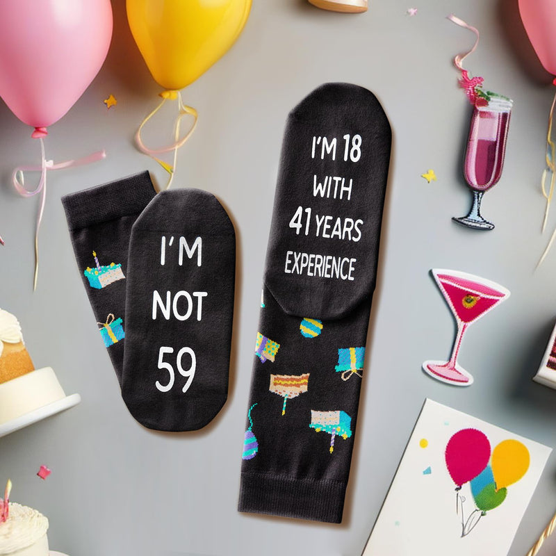 59th Years Old Birthday Gifts for Men - Socks for 59 Year Olds, Gift Ideas for 59 Year Old Man Woman, 59th Birthday Gifts