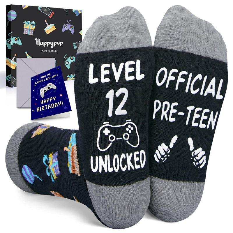 12th Years Old Birthday Gifts for Boys - Socks for Tween Boys Girls Age 12, Presents for 12 Year Olds, 12 Yr Old Gift Ideas for Kids