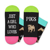 Funny Pugs Socks for Girls - Crazy Pugs Gifts Silly Fun Weird Gifts