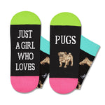 Funny Pugs Socks for Girls - Crazy Pugs Gifts Silly Fun Weird Gifts