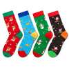 Christmas Gifts Stocking Socks for Women - Secret Santa Socks Xmas Stocking with Greeting Card for Teens, Christmas Stocking 4 Pack