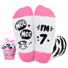 HAPPYPOP 7 Year Old Birthday Gifts for Girls - Socks for Kids Age 7, Presents for 7 Year Old Child Girls with Greeting Card