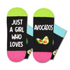 Funny Avocado Gifts for Women Girls - Novelty Socks for Avocado Lovers, Funny Avocado Socks, Fruit Socks for Teen Girls