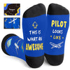 Pilot Gifts for Men - Airplane Gifts Air Traffic Controller Gifts, Pilot Socks For Men Airplane Socks