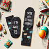 75th Birthday Gifts for Men - Socks for 75 Year Old Woman, 75 Birthday Gifts for 75 Year Old Elderly Man