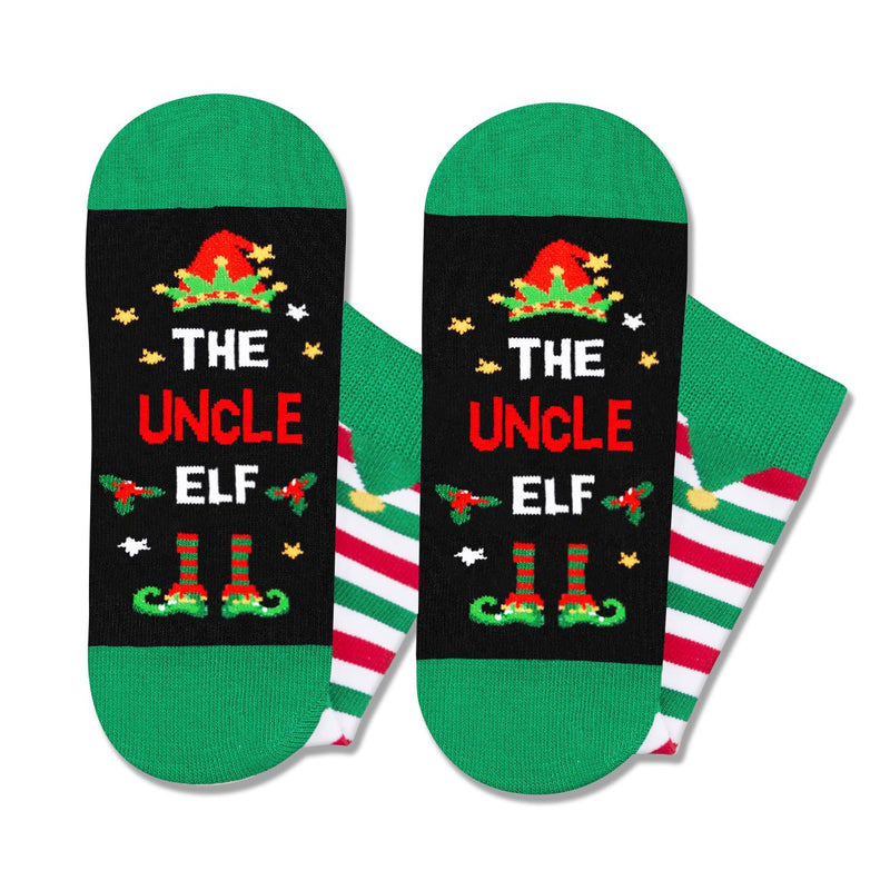 Christmas Gifts Stocking Socks for Men - Secret Santa Socks Xmas Stocking Stuffers for Him Uncle - In Green