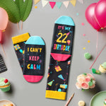 22nd Birthday Gifts Socks for 22 Year Old Female Male, Gifts for 22 Year Old Women Men, 22 Year Old Girl Boy Gifts Ideas