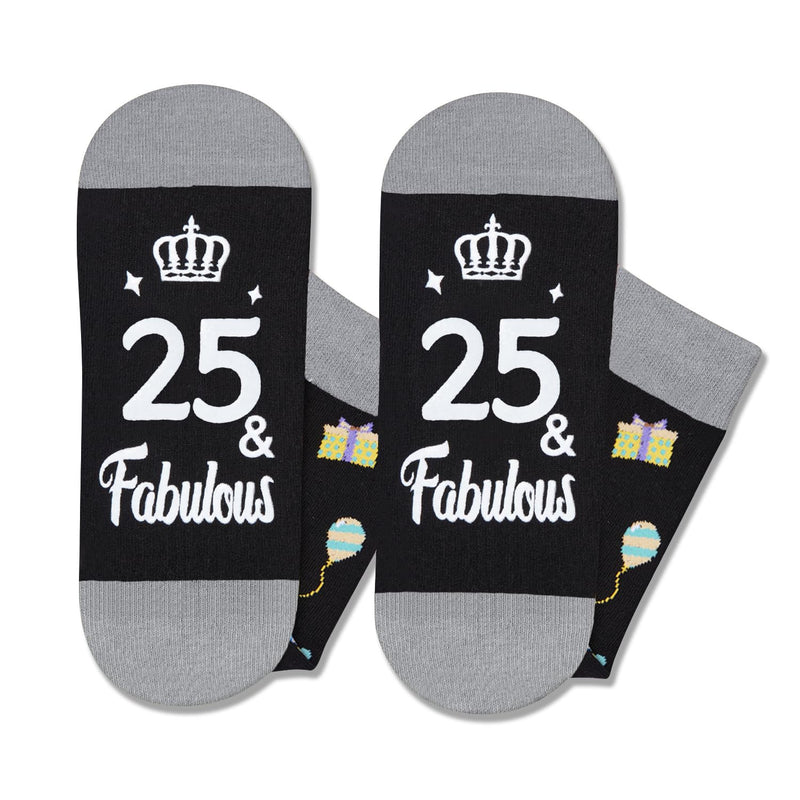 25th Birthday Gifts Socks Ideas - Gifts for 25 Year Old Woman Man Best Gifts for 25 Year Old Male Female, Gifts Greeting Card