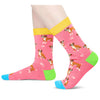 Funny Boxers Socks for Girls - Crazy Boxers Gifts Silly Fun Weird Gifts In Pink