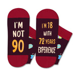 90th Years Old Birthday Gifts for Men - Socks for 90 Year Olds, Gift Ideas for 90 Year Old Man Woman, 90th Birthday Socks