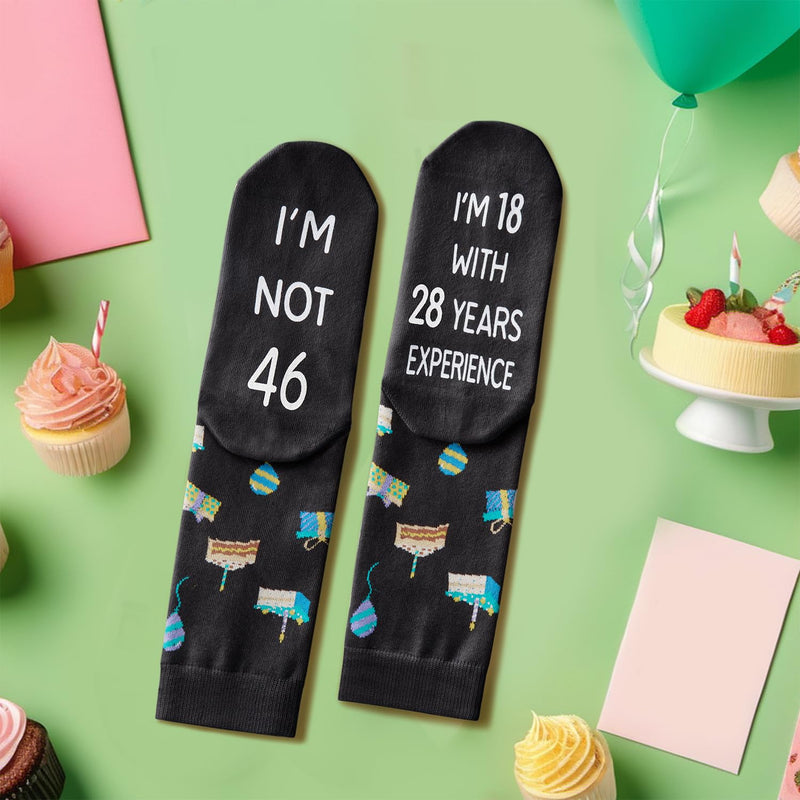 46th Years Old Birthday Gifts for Men - Socks for 46 Year Olds, Gift Ideas for 46 Year Old Man Woman, 46th Birthday Gifts